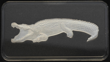 Solomon Islands 2 Dollars 2021 Nile Crocodile - 1 Unze Feinsilber